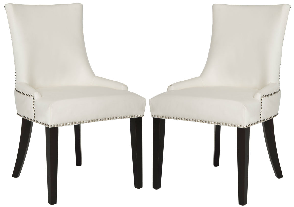 Safavieh Lester 19''H Dining Chair (Set Of 2) - Silver Nail Heads | Dining Chairs | Modishstore - 1