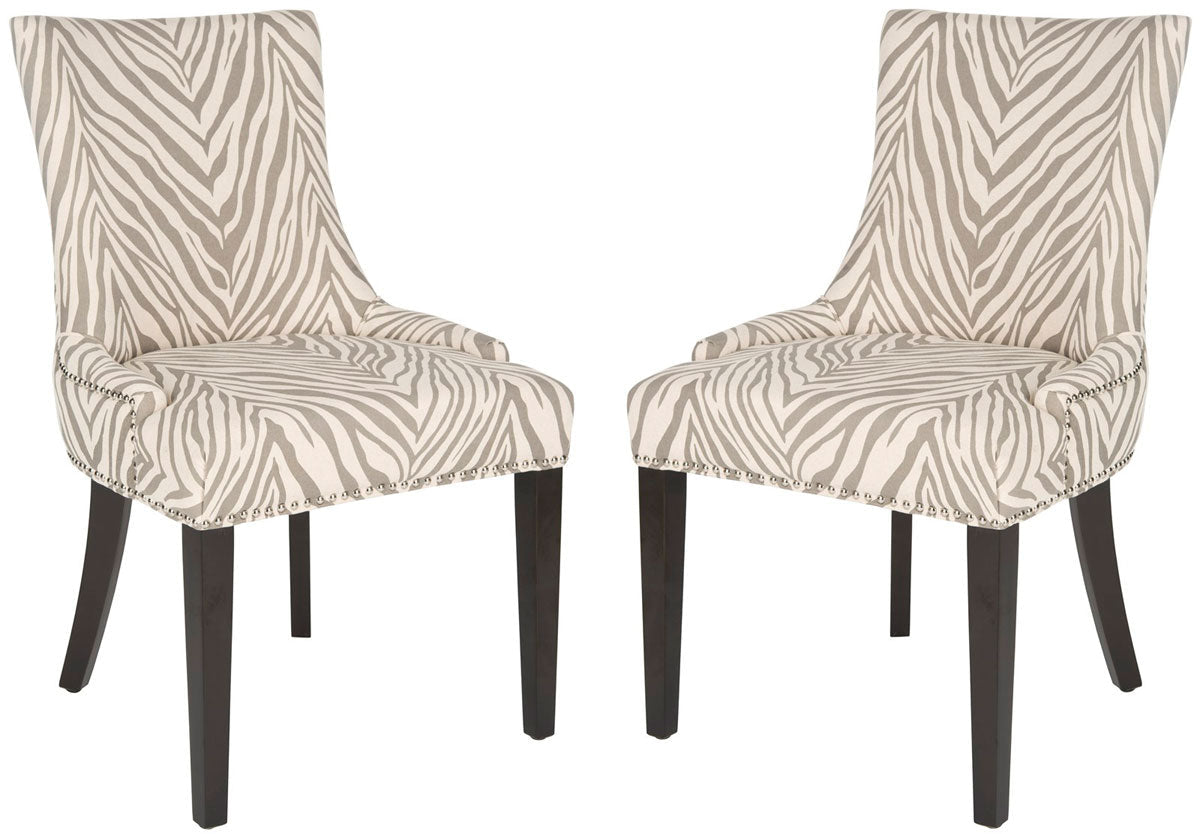 Safavieh Lester 19''H Dining Chair (Set Of 2) - Silver Nail Heads | Dining Chairs | Modishstore - 1