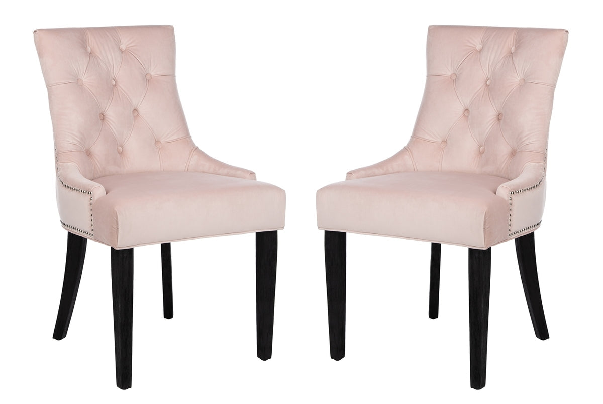 Safavieh Harlow 19''H Tufted Ring Chair (Set Of 2) - Silver Nail Heads | Dining Chairs | Modishstore - 1