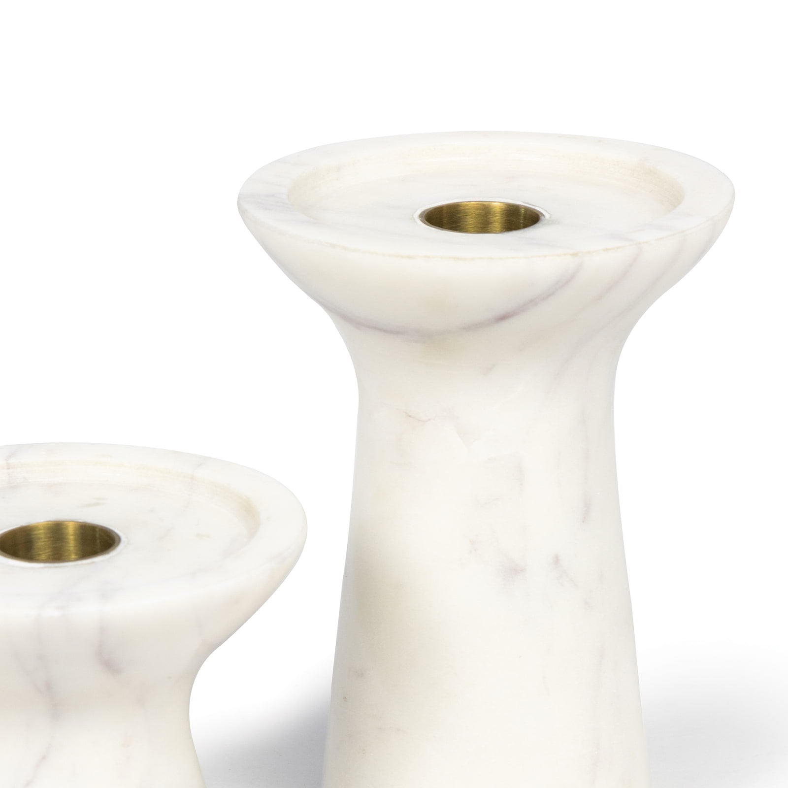 Klein Marble Candle Holder Set White By Regina Andrew | Candle Holders | Modishstore - 6