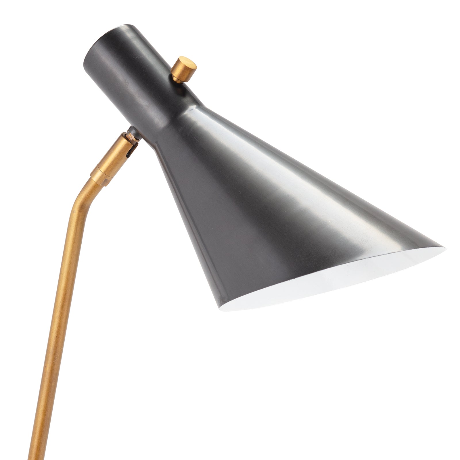 Spyder Task Lamp Blackened Brass and Natural Brass By Regina Andrew | Desk Lamps | Modishstore - 6