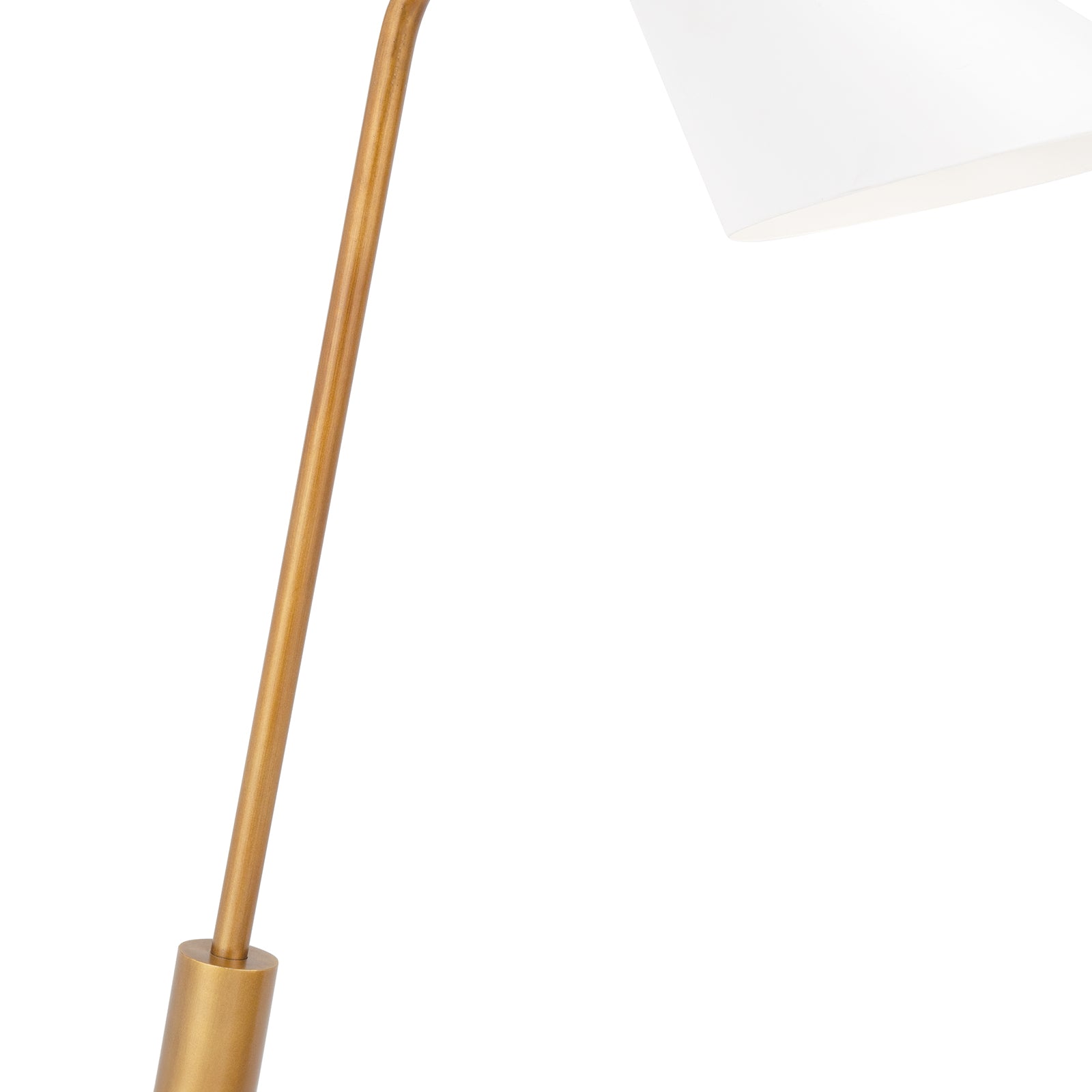 Spyder Task Lamp White and Natural Brass By Regina Andrew | Desk Lamps | Modishstore - 4
