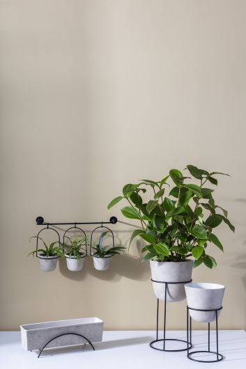 Meliora Ceramic Neutral Glaze Matte 3 Pots on Hanger- By Accent Decor- Set of 3 | Planters, Troughs & Cachepots | Modishstore - 4