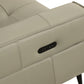 Divani Casa Nella - Modern Light Grey Leather 3-Seater Sofa w/ Electric Recliners-4