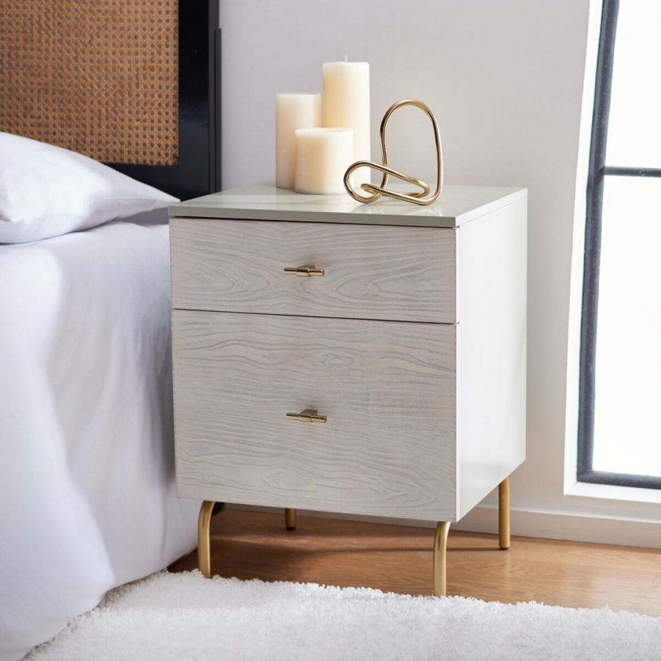 Safavieh Genevieve 2 Drawer Nightstand | Nightstands | Modishstore - 12