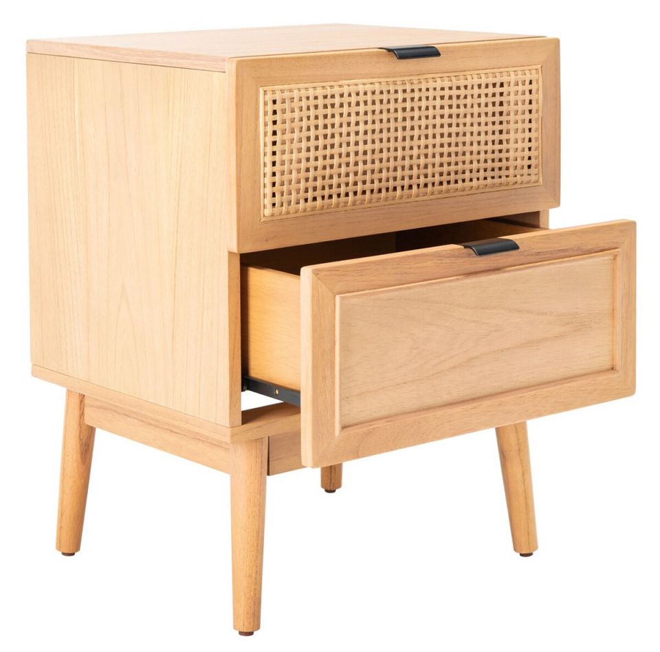 Safavieh Baisley 2 Drawer Rattan Nightstand | Nightstands | Modishstore - 4