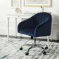 Safavieh Themis Velvet Chrome Leg Swivel Office Chair | Office Chairs |  Modishstore  - 2