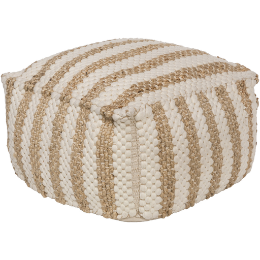 Surya Oak Cove Cube Pouf - Textural - OCPF-4001 | Poufs | Modishstore