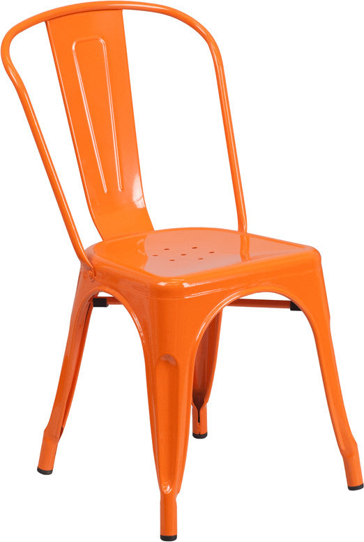 Flash Furniture Metal Indoor-Outdoor Stackable Chair | Outdoor Chairs | Modishstore-3