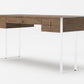 Modrest Orcutt - Modern Walnut & Stainless Steel Desk-3