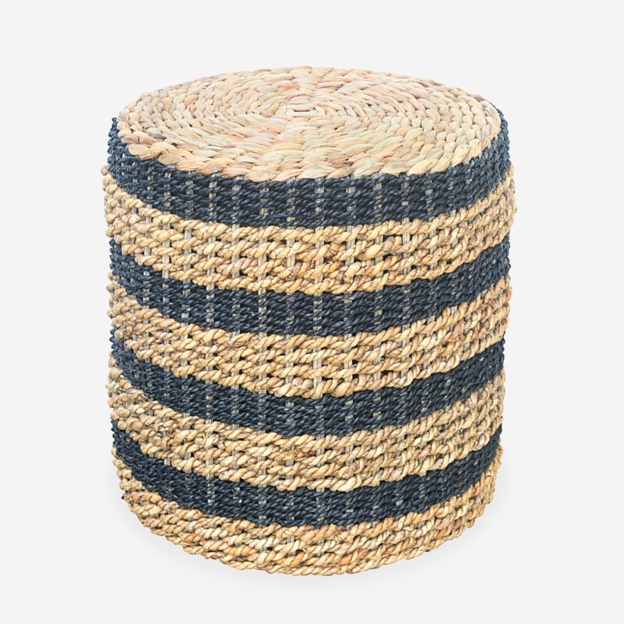 Garis Seagrass-Waterhyacinth Stool by Jeffan | Stools | Modishstore