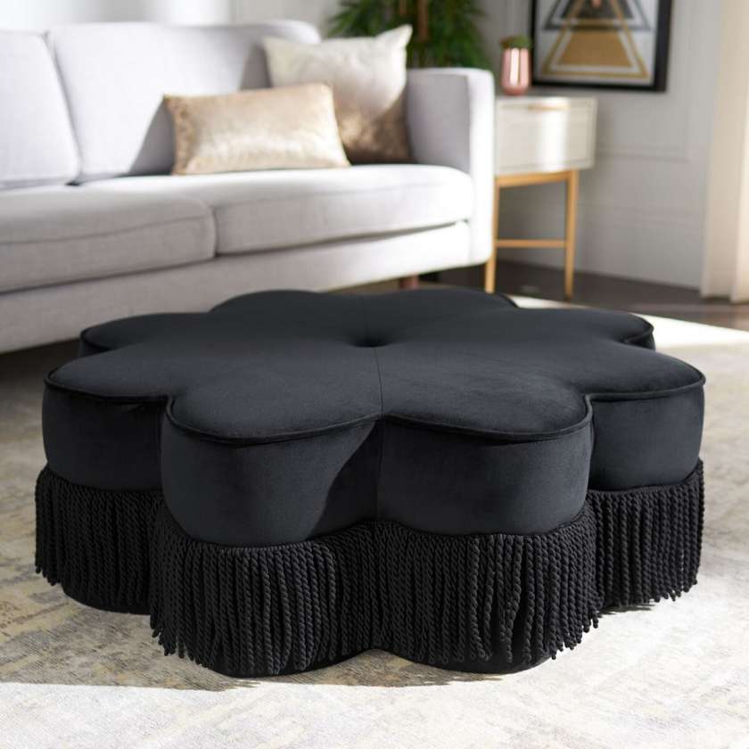 Safavieh Tanith Flower Ottoman | Ottomans | Modishstore - 4
