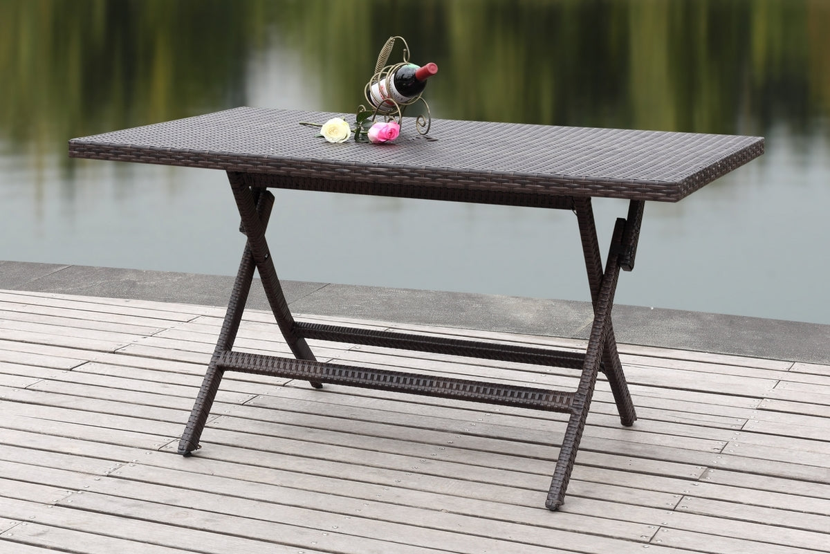 Safavieh Dilettie Rect Folding Table | Outdoor Tables |  Modishstore  - 2