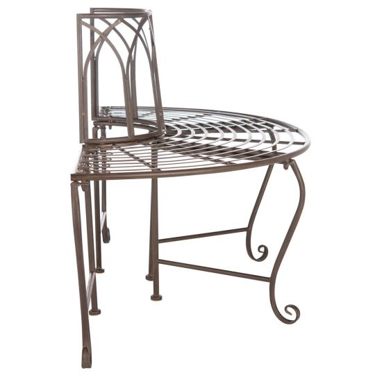 Safavieh Abia Wrought Iron 50-Inch W Outdoor Tree Bench | Outdoor Stools & Benches |  Modishstore  - 7