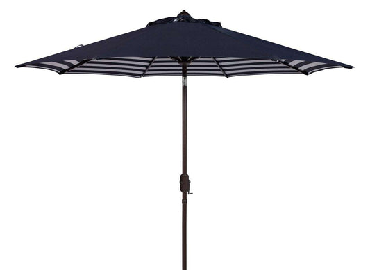 Safavieh Athens Inside Out Striped 9Ft Crank Outdoor Auto Tilt Umbrella | Umbrellas |  Modishstore 