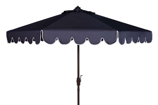 Safavieh Venice Single Scallop 9Ft Crank Outdoor Push Button Tilt Umbrella | Umbrellas |  Modishstore 