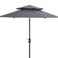 Safavieh Athens 9Ft Double Top Crank Umbrella | Umbrellas |  Modishstore 