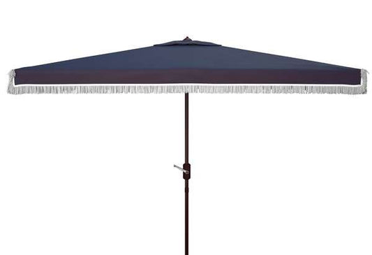 Safavieh Milan Fringe 6.5 X 10 Ft Rect Crank Umbrella | Umbrellas |  Modishstore 