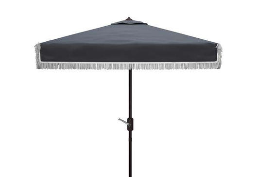 Safavieh Milan Fringe 7.5 Ft Square Crank Umbrella | Umbrellas |  Modishstore 