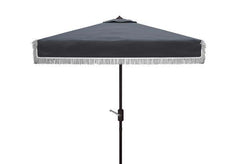 Safavieh Milan Fringe 7.5 Ft Square Crank Umbrella