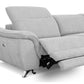 Divani Casa Paul - Contemporary Grey Fabric 3-Seater Sofa w/ Electric Recliners-4
