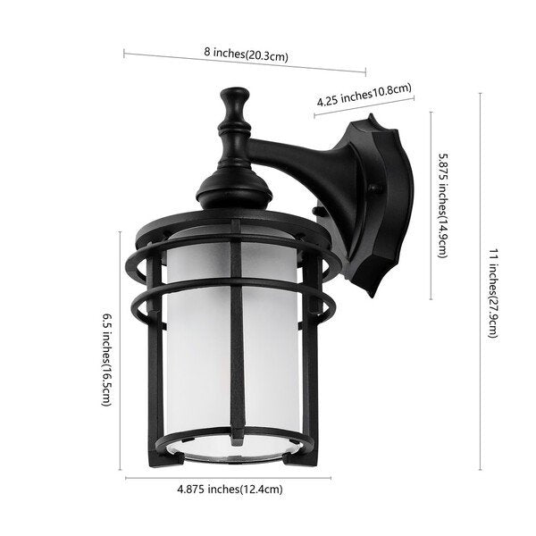 Safavieh Adisyn Outdoor Wall Sconce Set Of 2 - Black | Outdoor Lights | Modishstore - 3