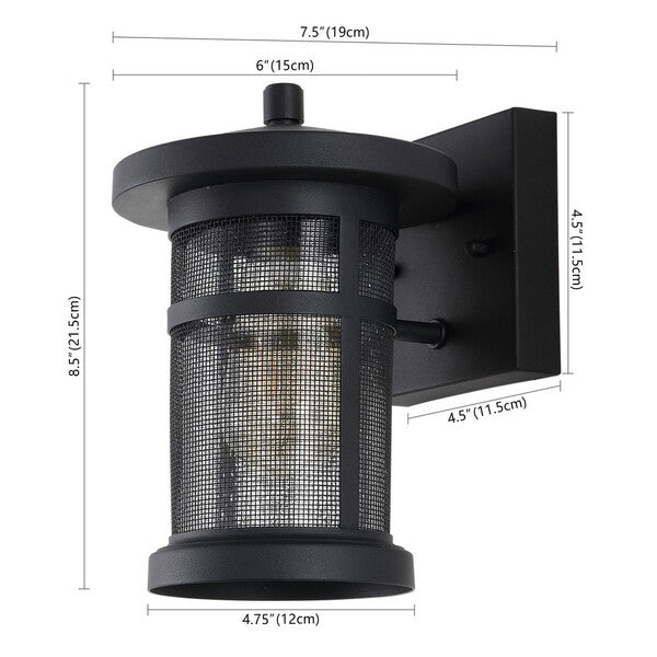 Safavieh Osprey Outdoor Wall Sconce/Black Set Of 2 - Black | Outdoor Lights | Modishstore - 3