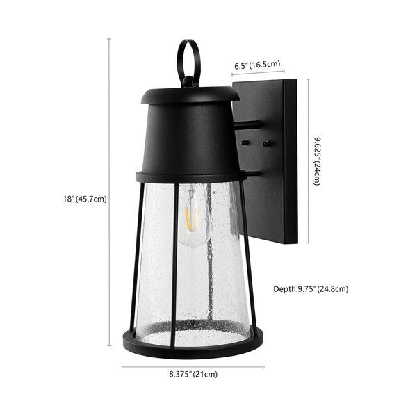 Safavieh Laela Outdoor Wall Sconce/Black Set Of 2 - Black | Outdoor Lights | Modishstore - 3