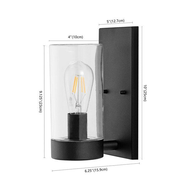 Safavieh Lianne Outdoor Wall Sconce/Black Set Of 2 - Black | Outdoor Lights | Modishstore - 3