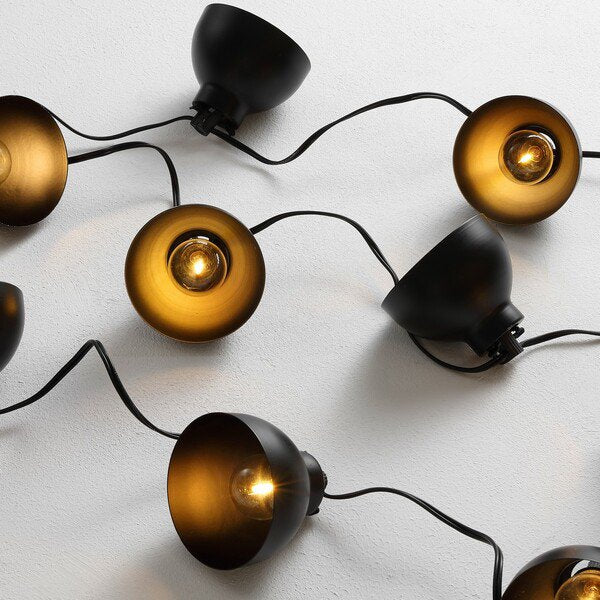 Safavieh Claudie Led Outdoor String Lights - Black | Lightbulbs | Modishstore - 3