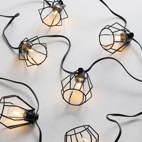 Safavieh Bowne Led Outdoor String Lights - Black | Lightbulbs | Modishstore - 3