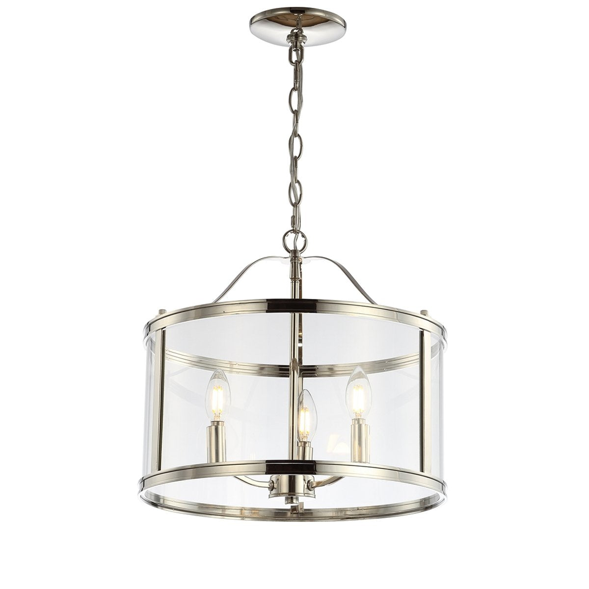 Safavieh Jude Pendant - Shiny Nickel | Pendant Lamps | Modishstore - 3