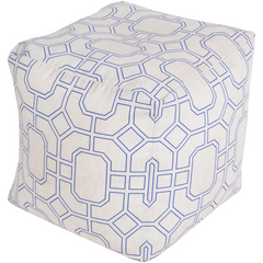 Surya Poufs Cube Pouf - Geometric - POUF-286