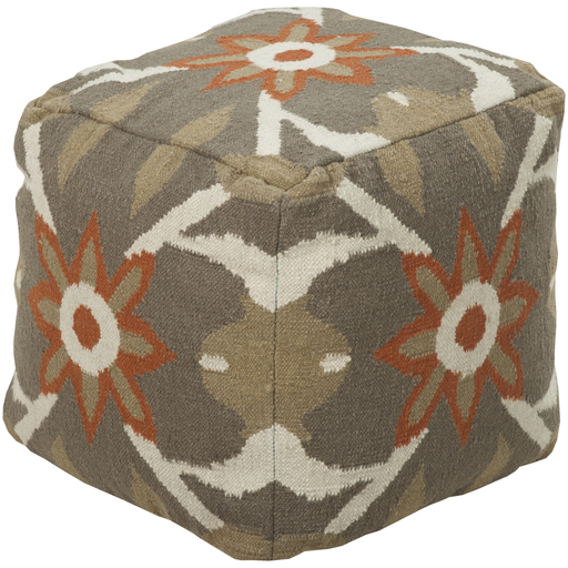 Surya Poufs Cube Pouf - Floral - POUF-33 | Poufs | Modishstore-2