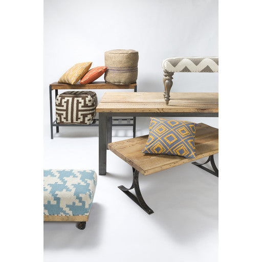 Surya Poufs Cylinder Pouf - Stripes - POUF-13 | Poufs | Modishstore-2