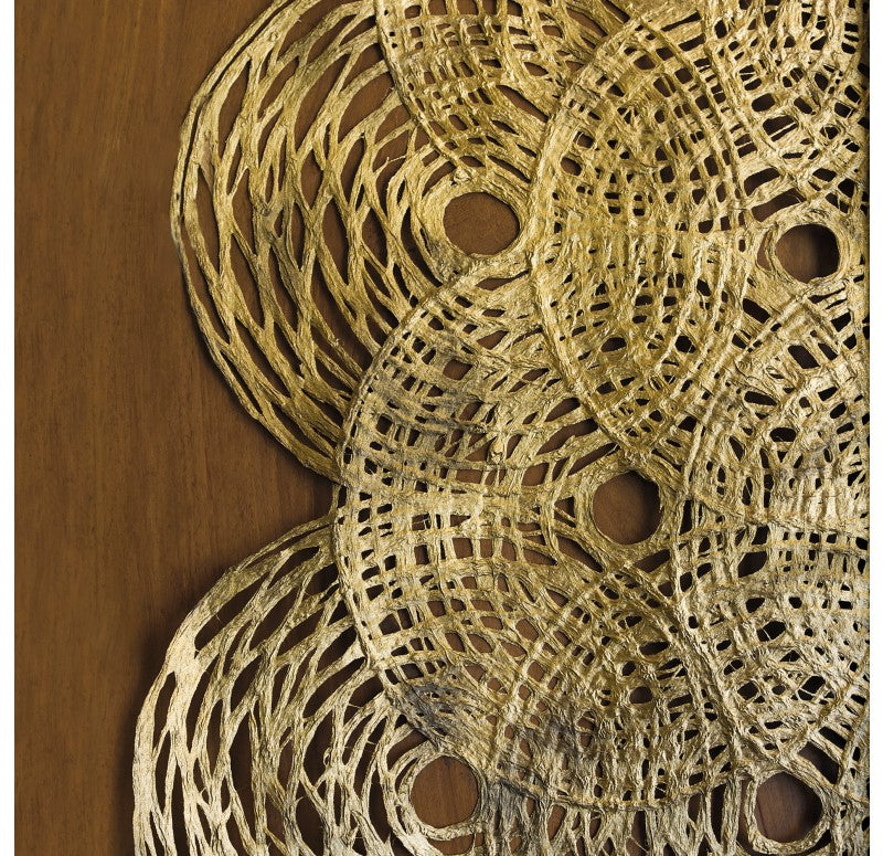 Handmade Paper, Solar, Gold, 16" x 24" Set Of 8 | Wall Decor | Modishstore - 2