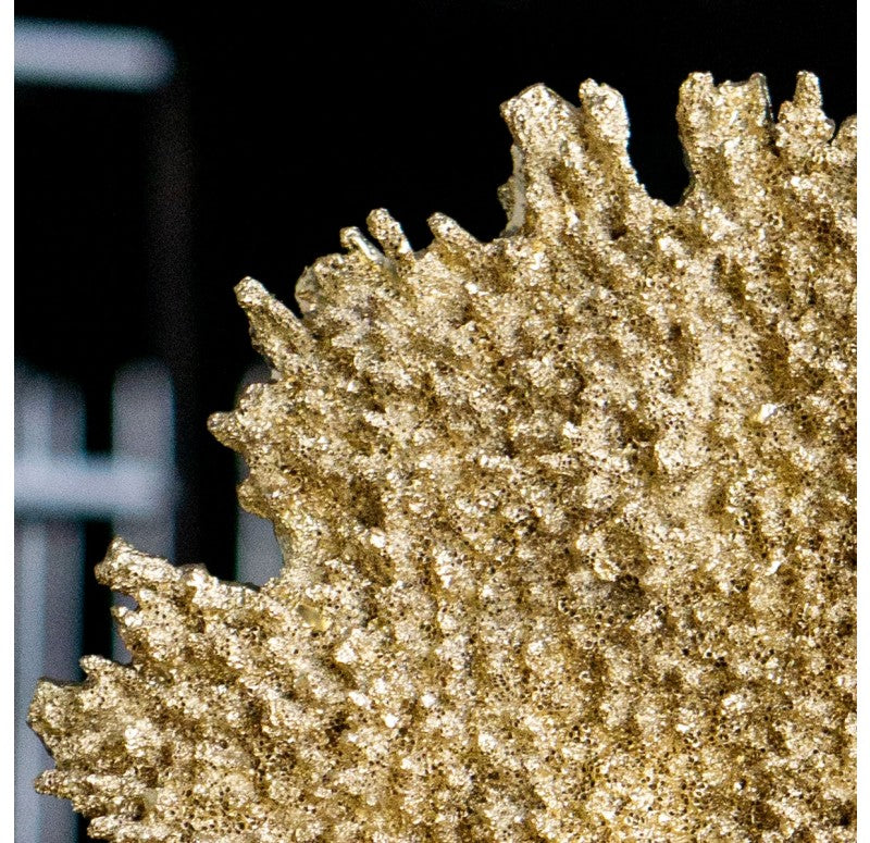 Gold Leaf Design Group Coral Sculpture Gold | Sculptures | Modishstore - 4