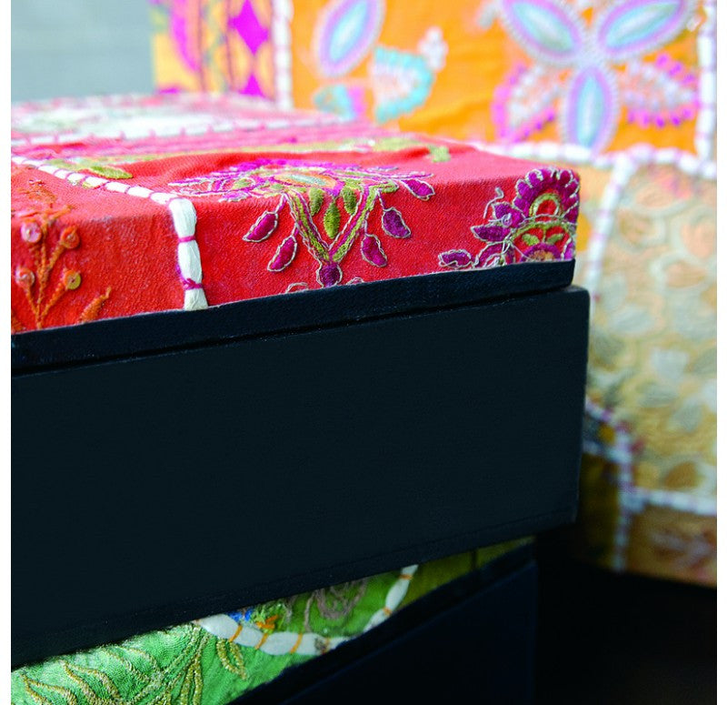 Gold Leaf Design Group Sari Art Boxes | Wall Decor | Modishstore-11