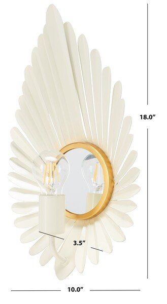 Safavieh Lorynn Wall Sconce Set Of 2 - Ivory | Sconces | Modishstore - 3