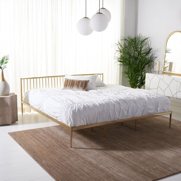 Safavieh Eliza Metal Bed - Gold | Beds | Modishstore - 5