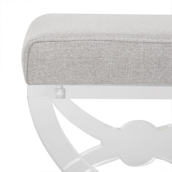 Safavieh Delfina Vanity Stool - Clear | Ottomans | Modishstore - 5