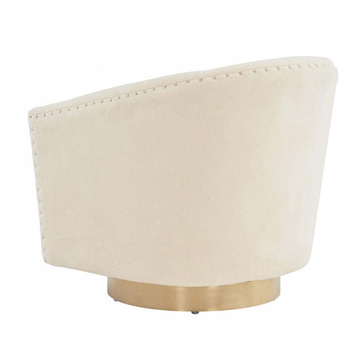 Safavieh Clara Quilted Swivel Tub Chair - Ivory | Accent Chairs | Modishstore - 5