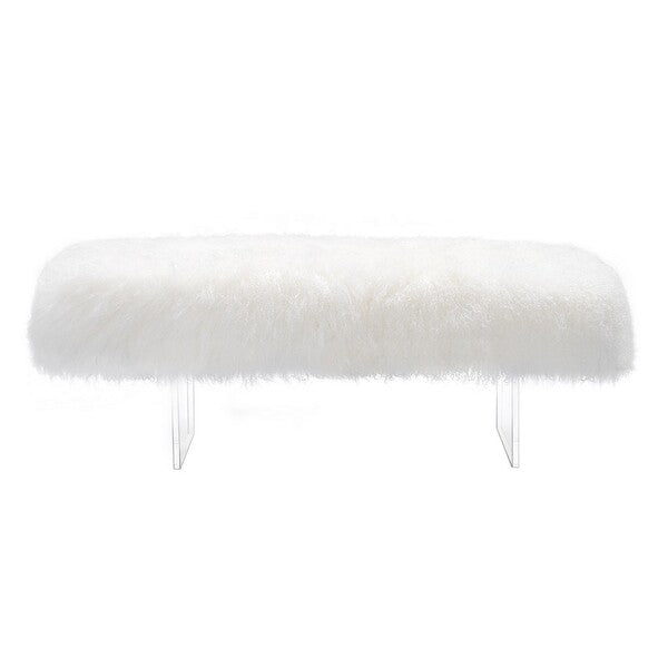 Safavieh Lilliana Sheepskin Bench | Benches | Modishstore - 10