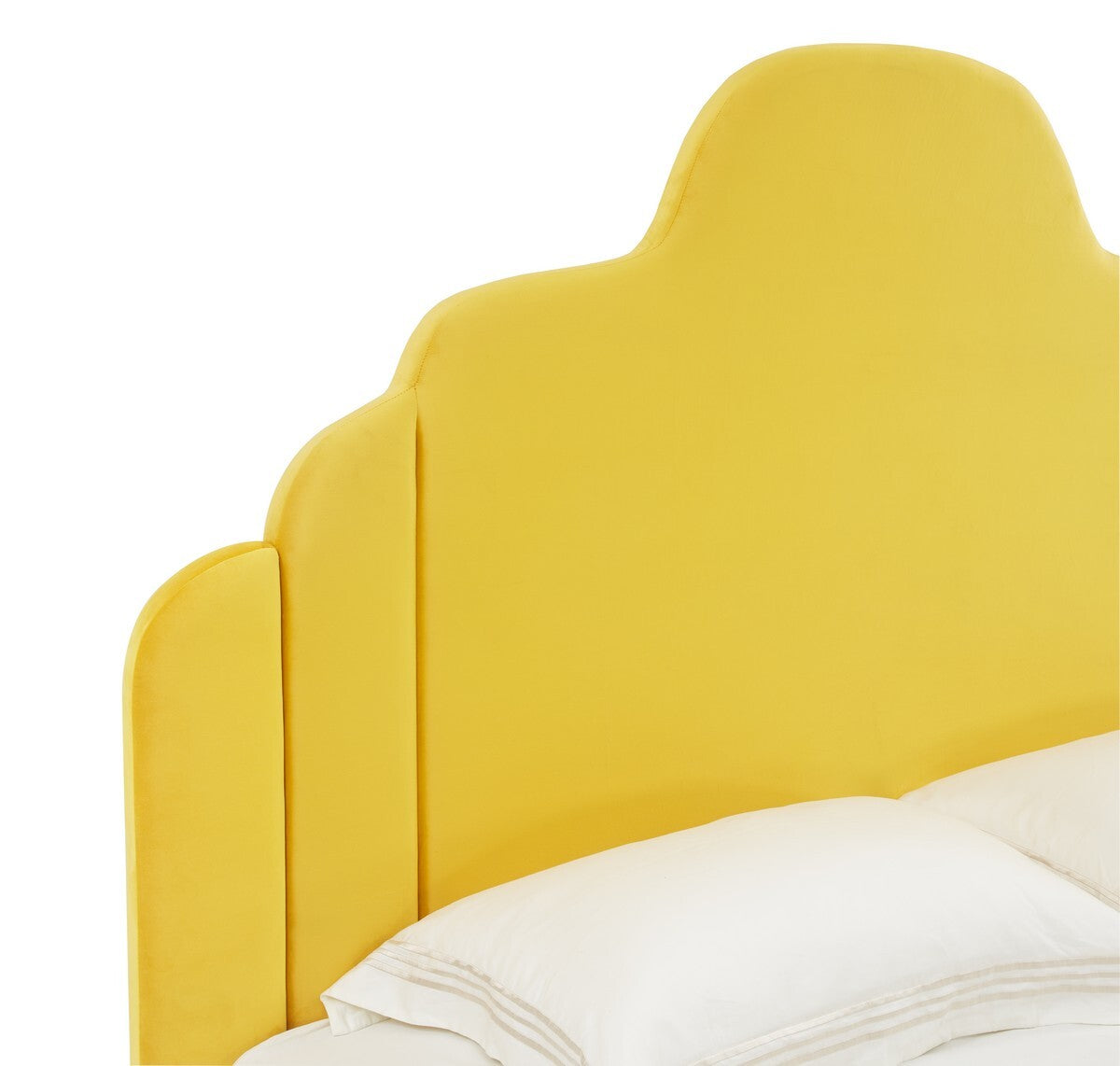 Safavieh Caspian Velvet Bed - Marigold | Beds | Modishstore - 5