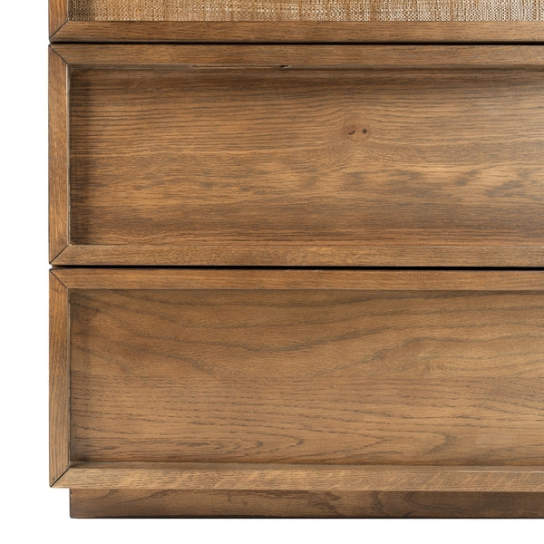 Safavieh Zeus 6 Drawer Wood Dresser - Medium Oak | Dressers | Modishstore - 5