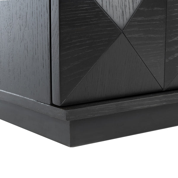 Safavieh Patty 2 Drawer Nightstand - Black | Nightstands | Modishstore - 5