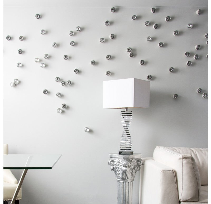 Wall Play: Seed, Silver Set Of 20 | Wall Art | Modishstore - 5