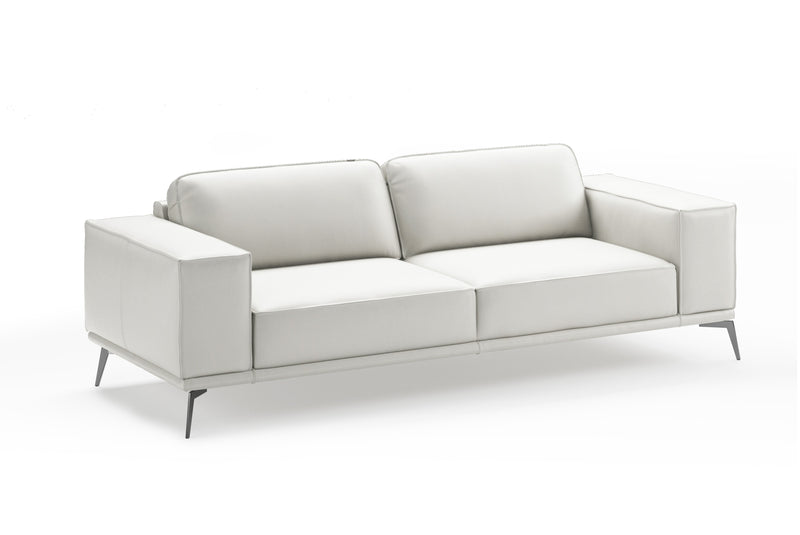 Coronelli Collezioni Soho - Contemporary Italian White Leather Sofa | Modishstore | Sofas