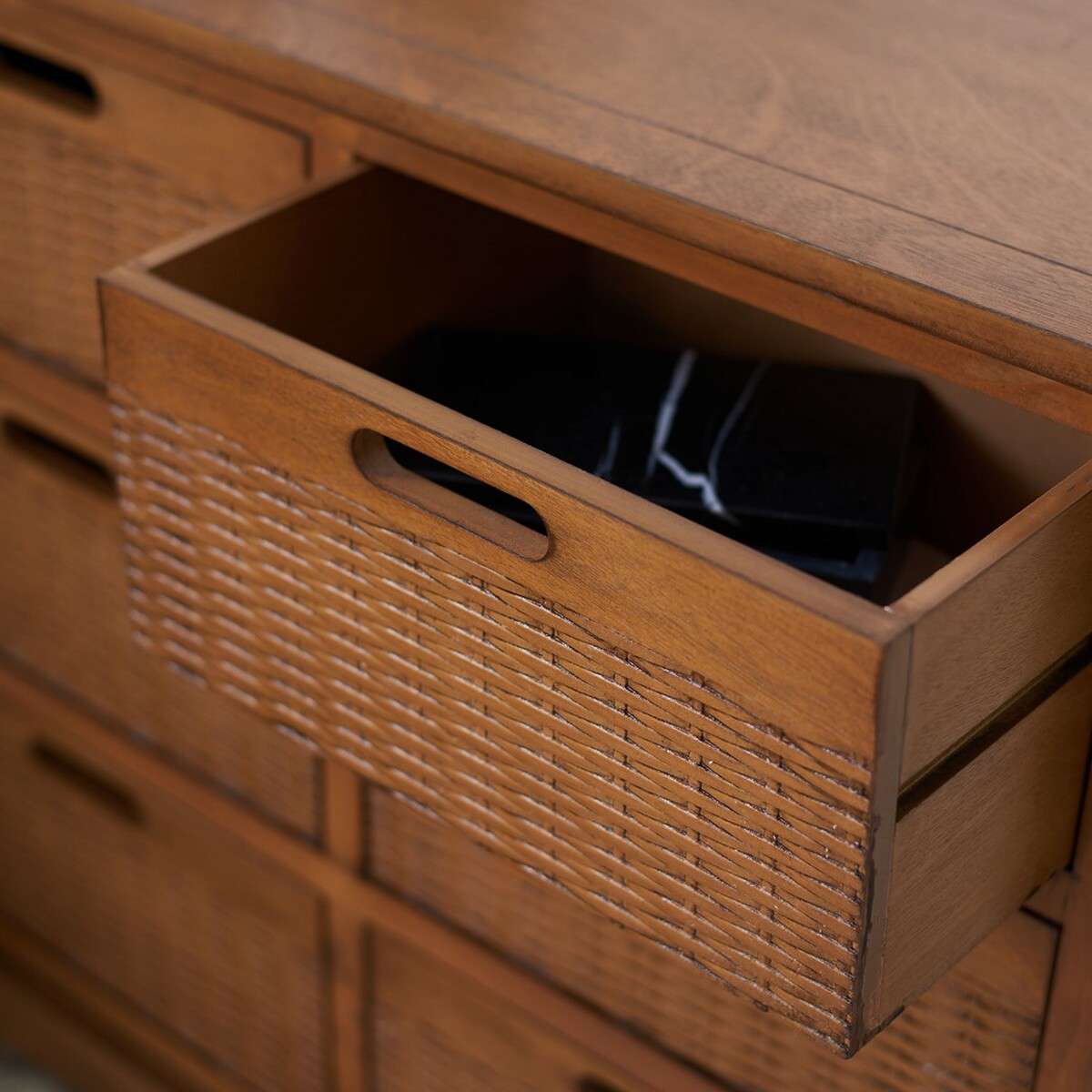 Safavieh Landers 6 Drawer Storage Unit - Honey Brown | Cabinets | Modishstore - 4