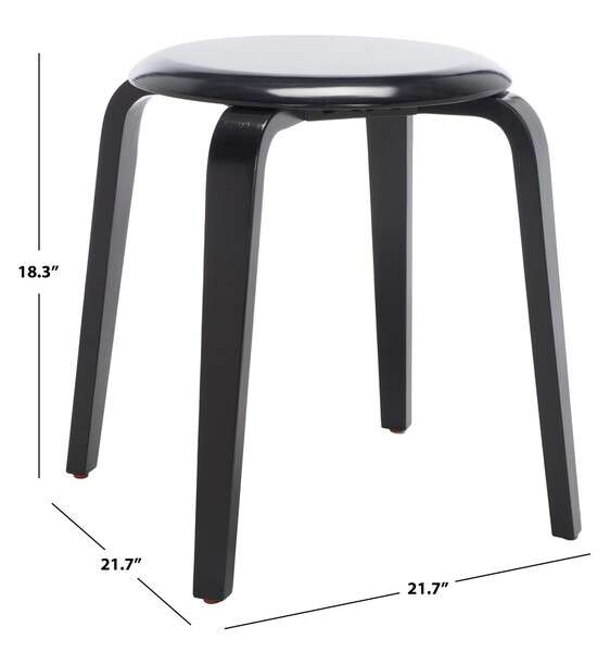 Safavieh Luella Stackable Stool - Black | Stools | Modishstore - 4